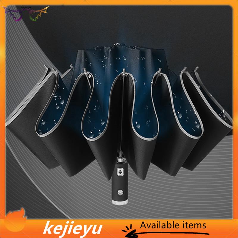 Dù Mở Tự Động Có Đèn led Phản Quang An Toàn Ban Đêm Cho Nam Và Nữ