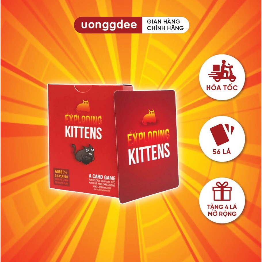 Bộ Bài Exploding Kittens - Trò Chơi Mèo Nổ Uống Đê