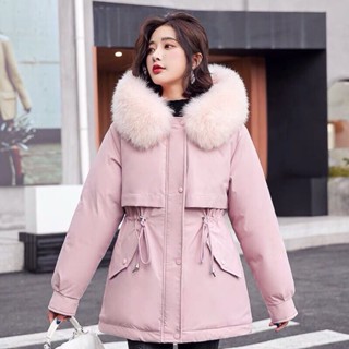 Áo khoác phao packar dáng dài rộng mũ lông lót lông 3 lớp siêu ấm hồng đen trắng nâu, Áo phao béo nữ hottrend 2024, SUBA