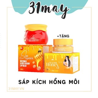 Son dưỡng hồng môi sáp ong son lipstick chính hãng - dưỡng kích hồng môi son cosmetic 10g - tặng tẩy môi