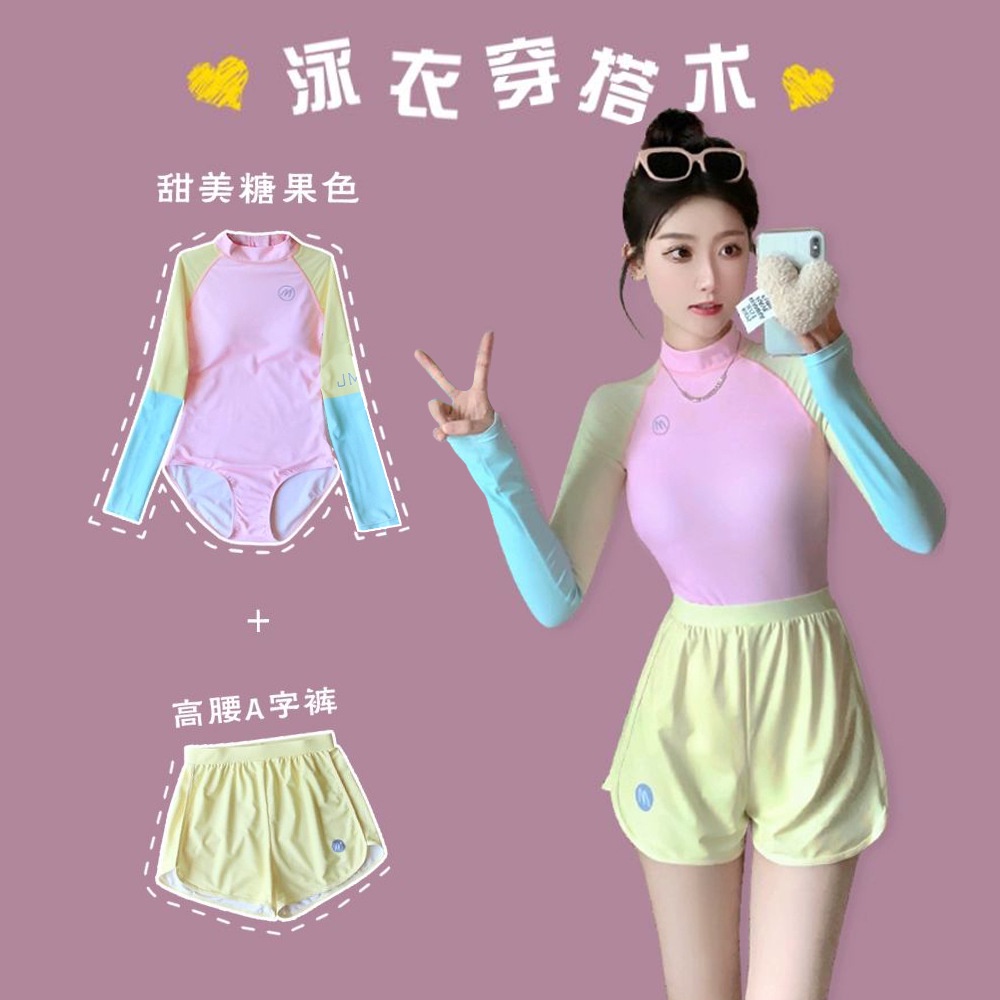Đồ Bơi Một Mảnh Tay Dài Chống Nắng Phong Cách Thể Thao Cho Nữ | BigBuy360 - bigbuy360.vn