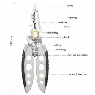 Multifunction wire cutter stripper cable crimper Electrical Stripping Crimping Plier Hand Tool
