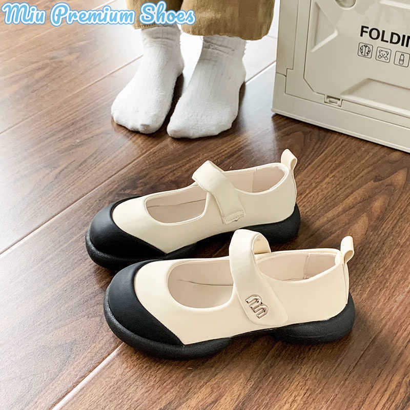 Giày Búp Bê Mary Jane Quai Dán Đế Mềm Phong Cách Pháp Cho Nữ