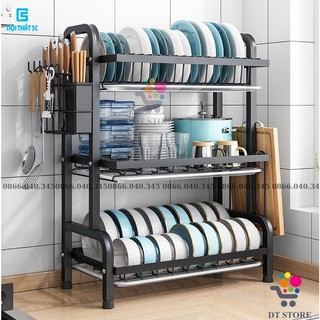 Kệ Chén Bát, Kệ Đa Năng Nhiều Tầng Chắc Chắn Sắp Xếp Gọn Gàng Gia Vị Phòng Bếp Inox Sơn tĩnh điện