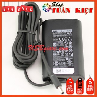 Sạc laptop Dell Oval 19.5V 2.31A 45W chân kim nhỏ - XPS 13 - Adapter kèm dây nguồn BẢO HÀNH 12 THÁNG ĐỔI MỚI