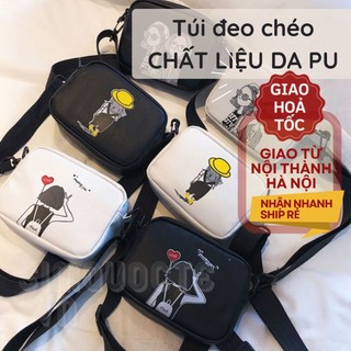 Túi đeo chéo da PU phong cách vẽ tranh hoạt hình