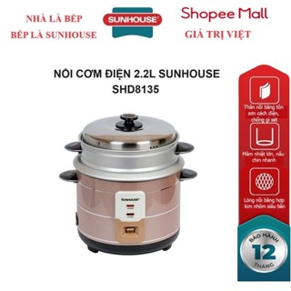  NỒI CƠM ĐIỆN NẮP RỜI SUNHOUSE SHD8135 ,900 W  2.2 Lít 