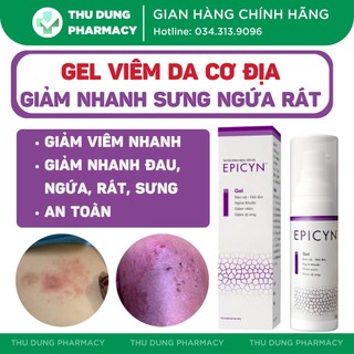 Gel viêm da cơ địa, chàm ngứa, vảy nến, viêm da dị ứng, giảm nhanh đau, ngứa, rát, sưng, tiết dịch, Gel Epicyn 25g
