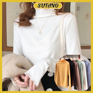 [LOẠI 1 HÀNG QC] Áo giữ nhiệt nữ CÓ LÓT NỈ cổ cao 3 phân co giãn cổ bèo,áo zip lông giữ nhiệt mùa đông A62 SUTANO