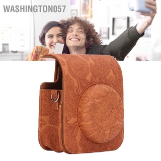 Washington057 Túi bảo vệ máy ảnh tức thì Hoa văn 3D cổ điển Hộp đựng cho Fujifilm Instax Mini 12