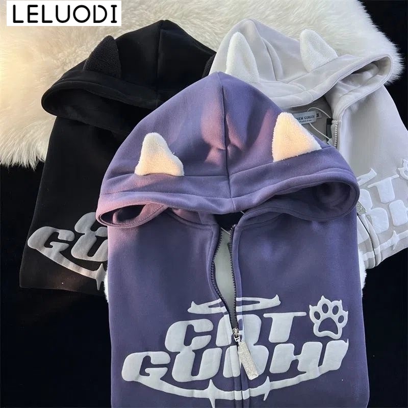 LELUODI Áo Khoác hoodie áo khoác áo hoodie  A28J12L