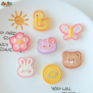  Jibbzz charm Cross Dễ Thương Trong Suốt Thỏ Anh Đào Hoa Cười Dép Khóa Giày diy Trang Sức Phụ Kiện 