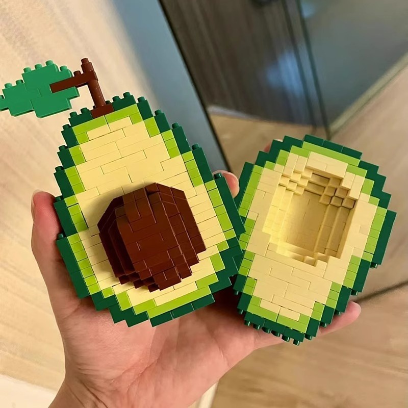 Đồ Chơi Lắp Ráp Hình Trái Bơ / Đào / Chuối diy