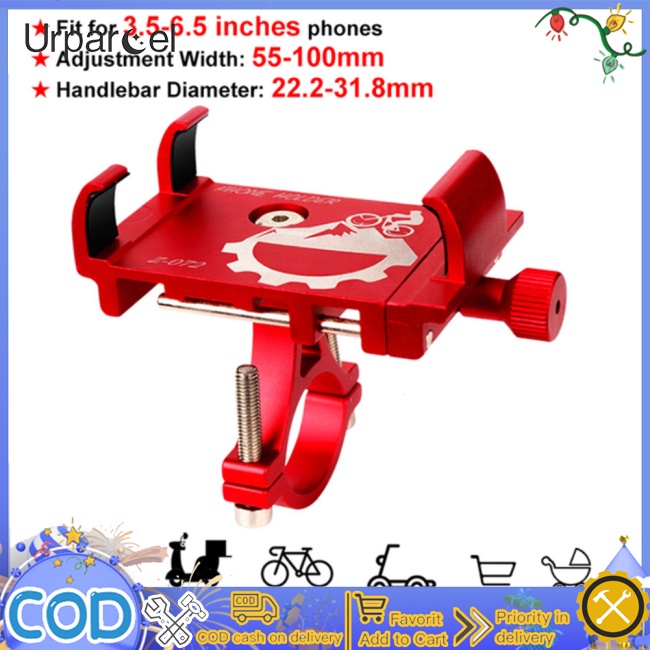 Urparcel Giá Đỡ Điện Thoại Bằng Nhôm Gắn Tay Lái Xe Đạp / Mô Tô