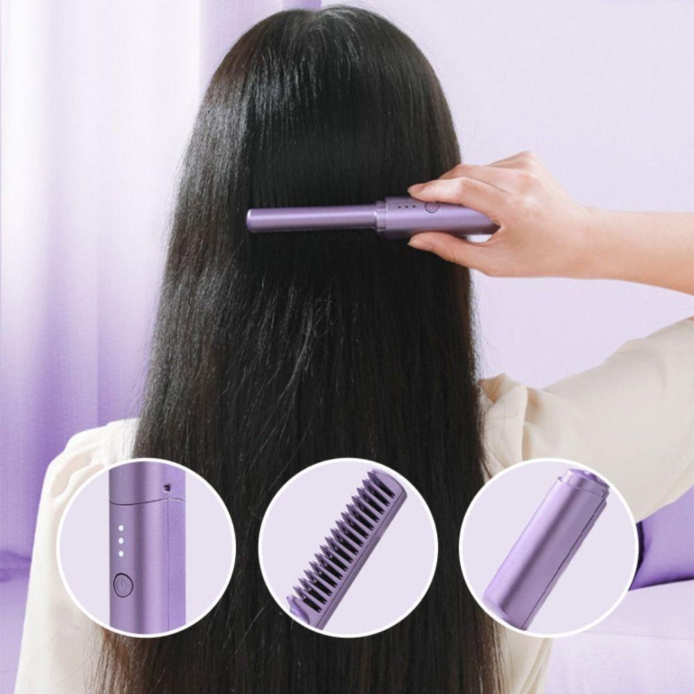 LLCY Lược Nhiệt Điện ion Âm 2 Trong 1 Không Dây Làm Thẳng / Xoăn Tóc