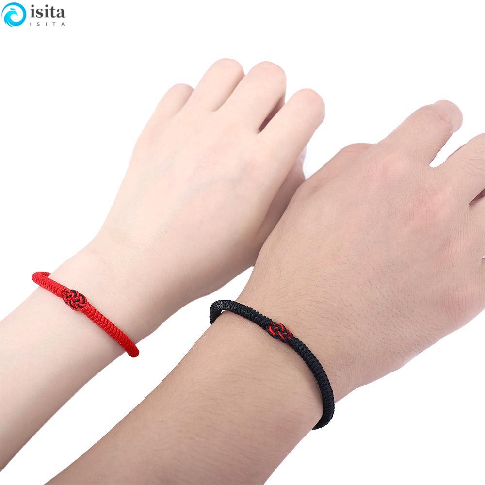 Vòng Đeo Tay Dây Đỏ Thắt Nút Phong Cách Phật Giáo Tây Tạng Có Thể Điều Chỉnh Nhiều Màu Cho Nam Nữ