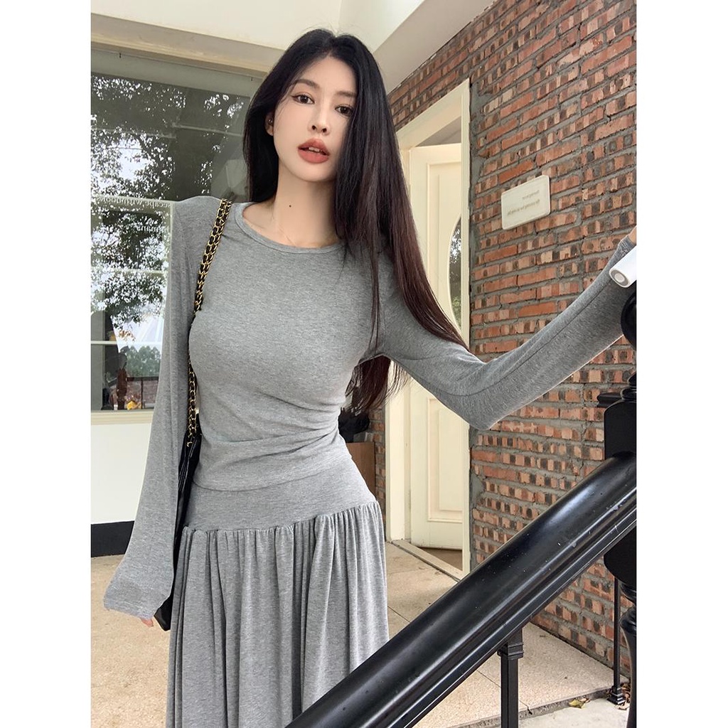 Áo Thun Tay Dài Phong Cách Âu Mỹ Thời Trang Mùa Thu 2023 Mới