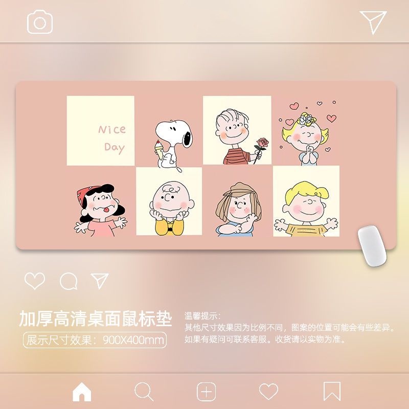 Hoạt Hình Tấm Lót Chuột Bàn Phím Máy Tính Chống Trượt Cỡ Lớn In Hình Dễ Thương