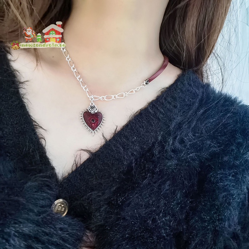 Mới Vòng Cổ choker Dây Nhung Thắt Nơ Trái Tim Chéo Quyến Rũ Cho Nữ
