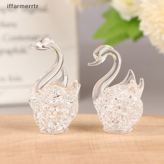 1 bức tượng thiên nga bằng pha lê thủy tinh để bàn trang trí nội thất