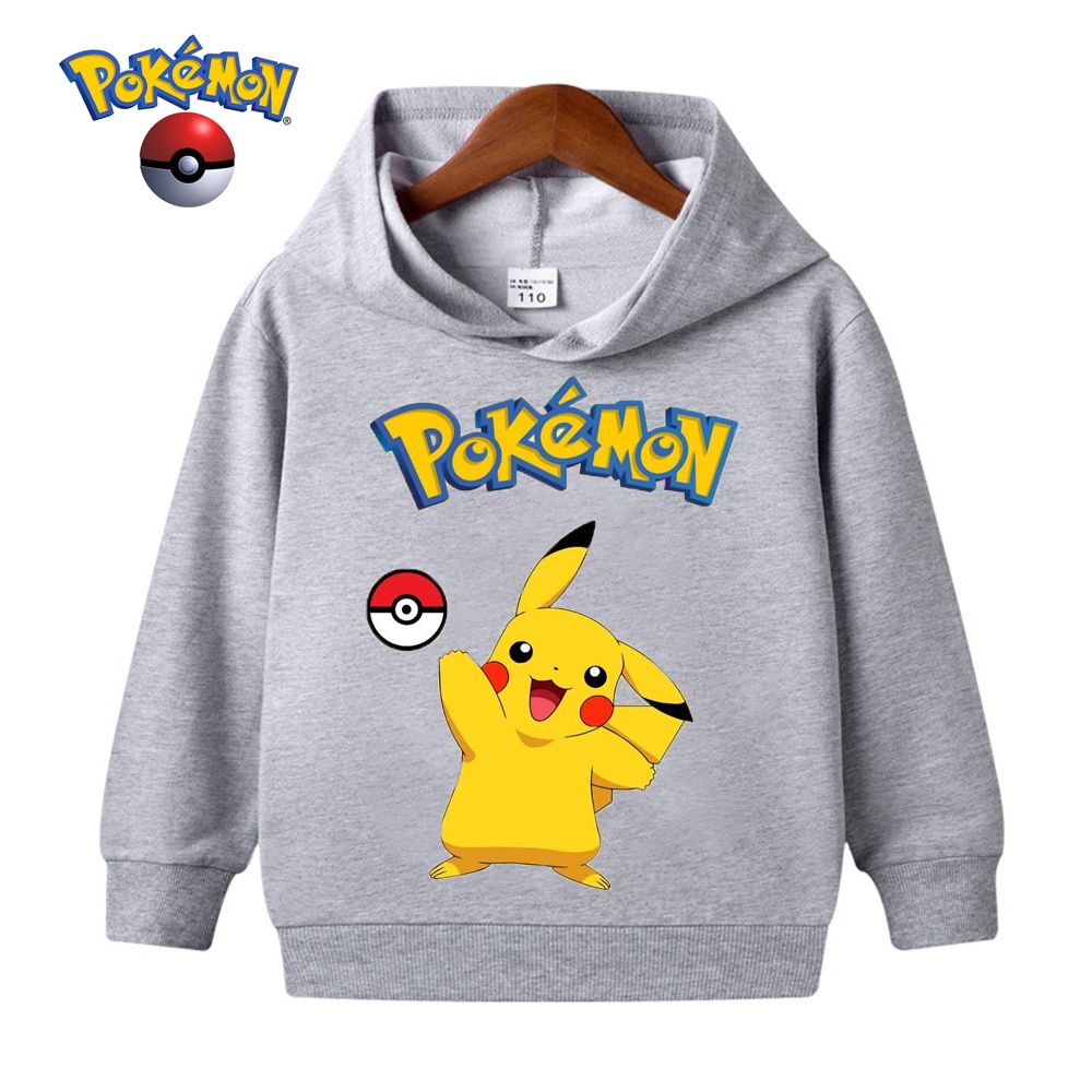 Dễ Thương Áo Hoodie Mỏng In Hình pikachu Đáng Yêu Cho Bé Trai Gái