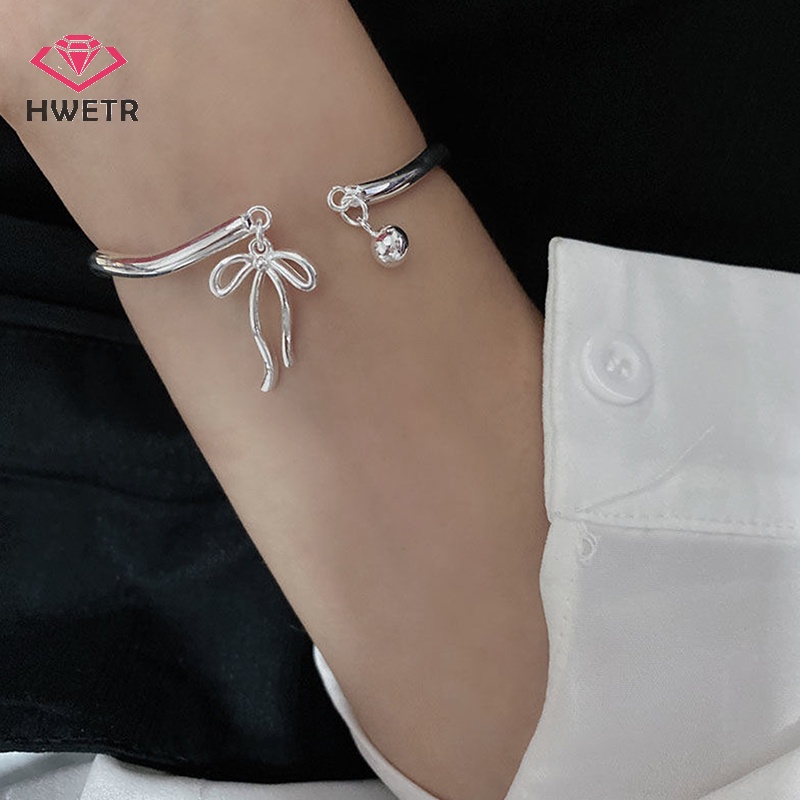Vòng Tay Hở Mặt Nơ Ánh Sáng Đơn Giản Thời Trang Cho Nữ Mới