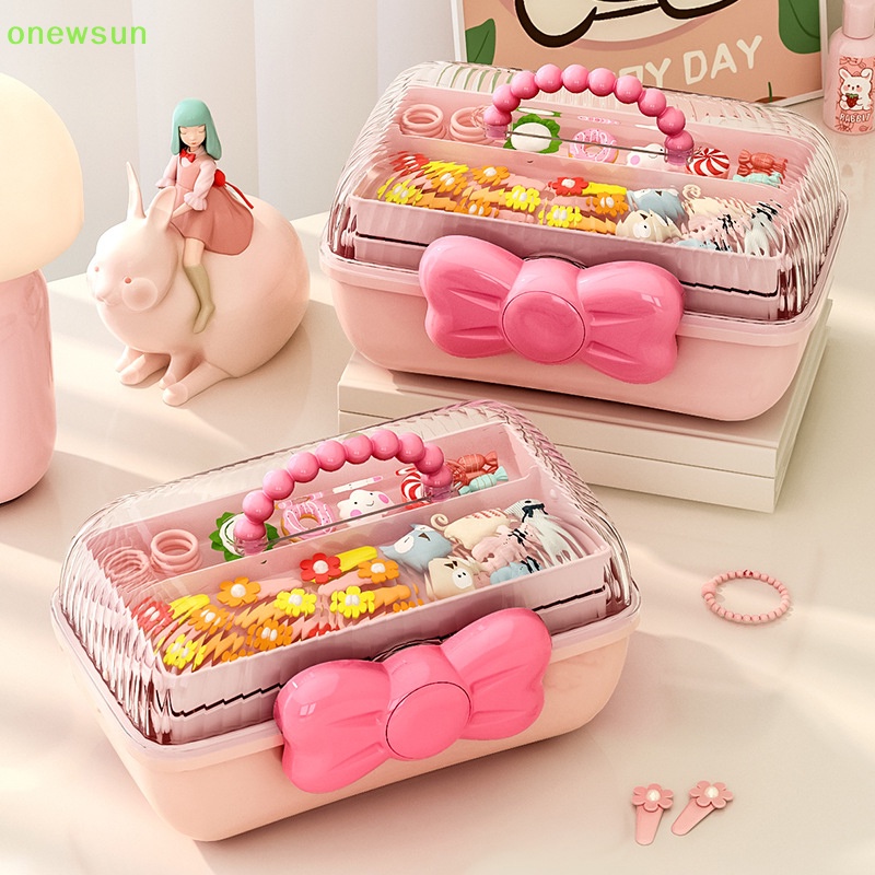 Hộp Nhiều Tầng Trưng Bày Kẹp Tóc / Trang Sức Dễ Thương Cho Bé Gái Mới