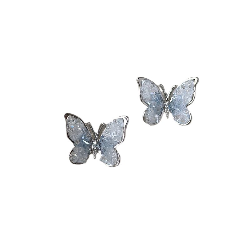 Khuyên Tai Hình Bướm Đính Đá Pha Lê Màu gradient Sang Trọng
