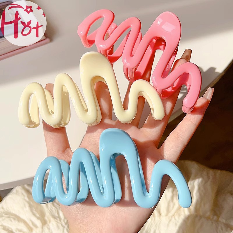 Jr Kẹp Tóc Dạng Lượn Sóng Màu Kem Thời Trang Cho Nữ