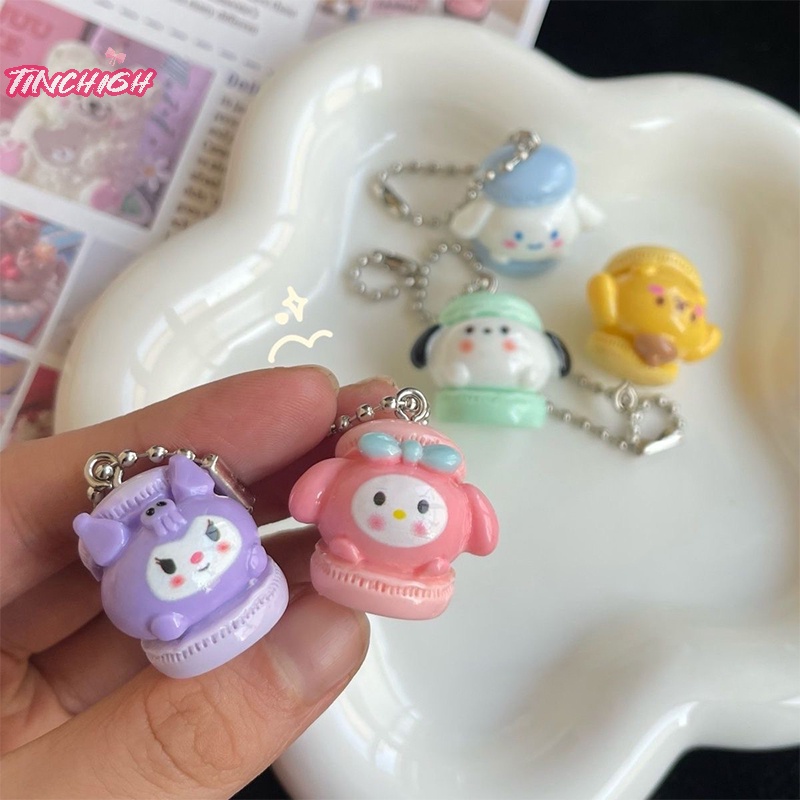 Móc Khóa Túi Xách Hình Bánh macaron Nhồi Bông Hoạt Hình my melody Poacco sanrio Dễ Thương