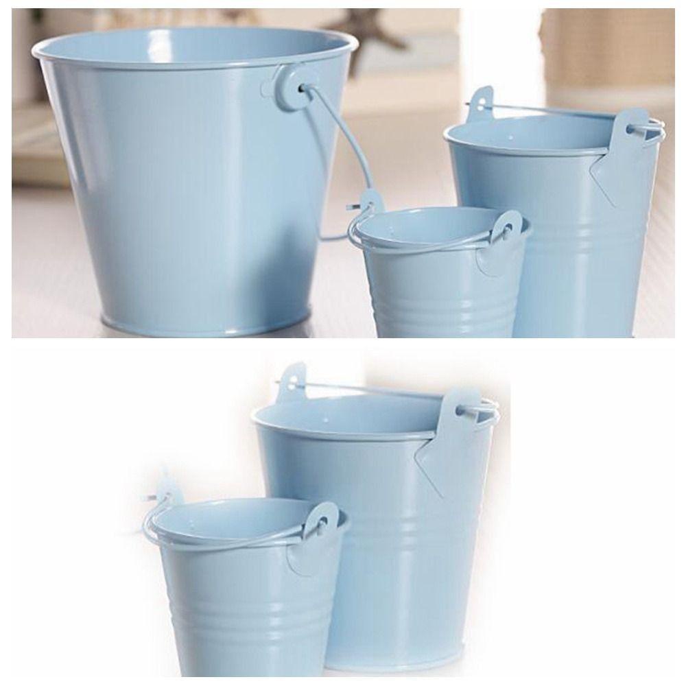 Xô Nước mini Bằng Kim Loại Mạ Thiếc Nhiều Màu Sắc 1 / 12 / 1 / 6 Trang Trí Nhà Búp Bê