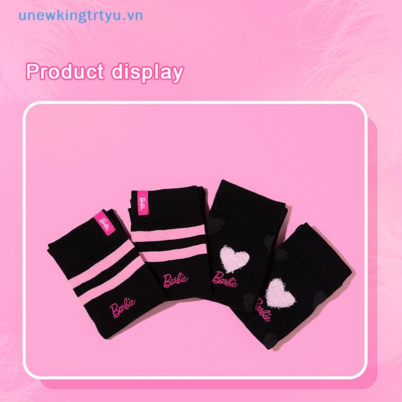 Unewtyu 1 Cặp Vớ Dài Đến Bắp Chân Co Giãn Tốt In Chữ barbie Thời Trang Thu Đông Dành Cho Nữ vn
