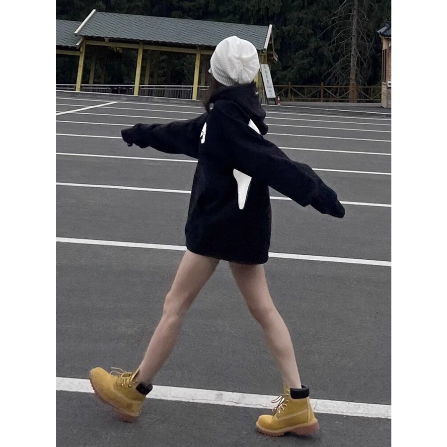 Áo sweater Áo nỉ Áo hoodie dài tay Áo Thun Nỉ Tay Dài Cổ Tròn Dáng Rộng In Hình Cô Gái Phong Cách Thời Trang