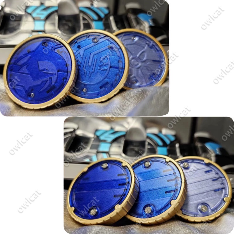 Tiền xu Set Shachi Unagi Tako Coins Core Medal  Mezool Kamen Rider OOO ShaUTa Combo Form Masked Rider OOO Fire Greeed-Aquatics System Coin Packed in Box Model Ankh