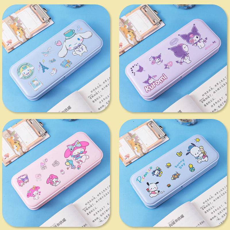 Túi Đựng Bút Bằng Nhựa Họa Tiết Hoạt Hình sanrio 2023 mymelody kuromi cinnamoroll pochacco Dễ Thương Cho Học Sinh