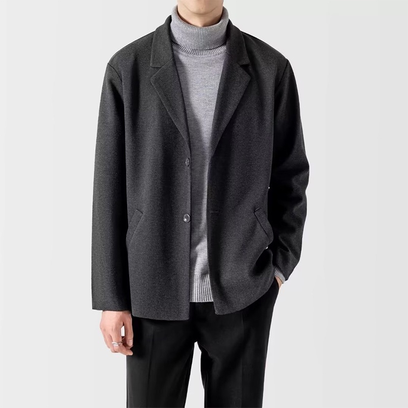 Eershenshi Áo Khoác Vest Vải Len Ôm Dáng Màu Nâu Cà Phê Phong Cách Anh Quốc Giản Dị Chất Lượng Cao Cho Nam