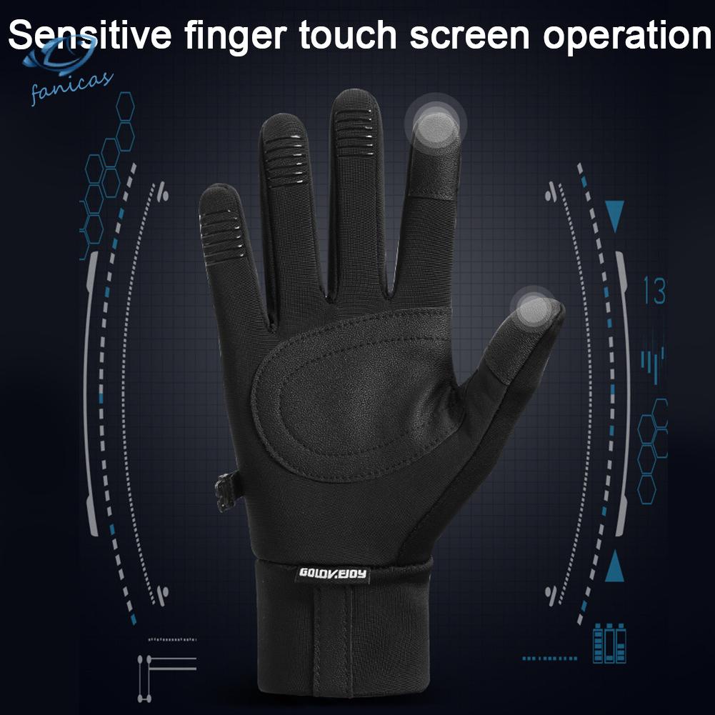 Găng Tay Chạy Xe Đạp Chống Trượt / Chống Nước Có Thể Chạm Màn Hình Cảm Ứng Cho Nam