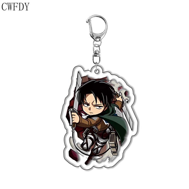 Móc khóa Anime Attack on Titan Keychain Women Bag Pendant Accessories Shingeki No Kyojin Cartoon Key Chain Arcylic