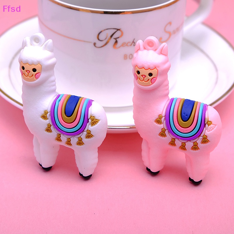 1 Móc Khóa Hình Lạc Đà alpaca Hoạt Hình Dễ Thương