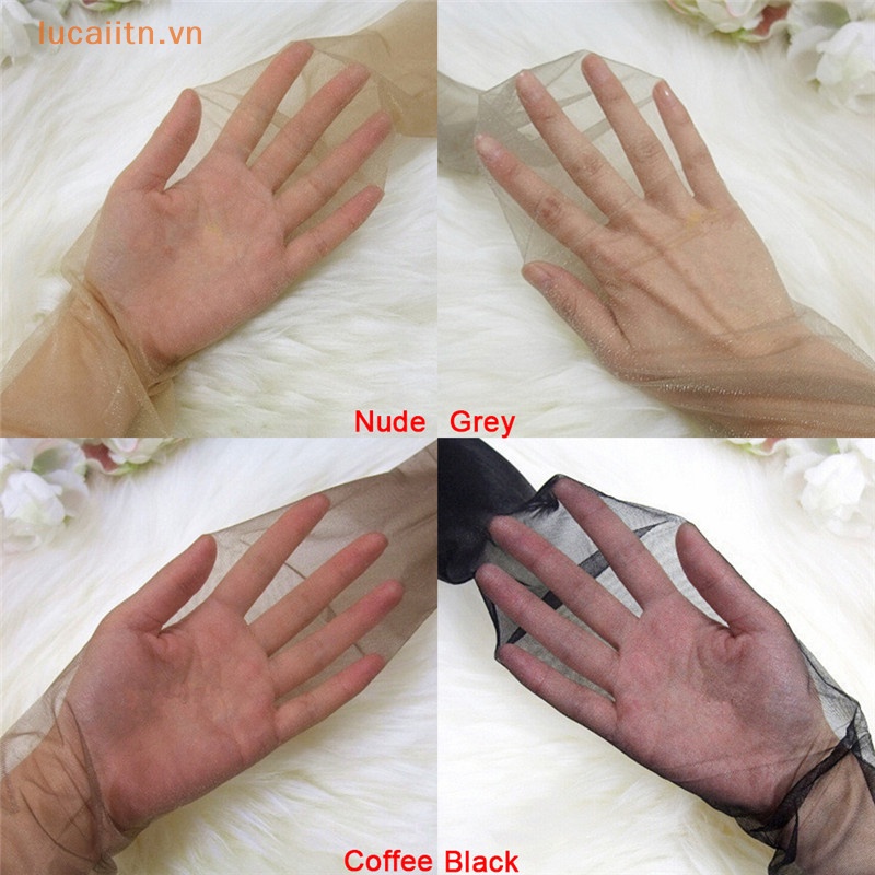 Lucaitn Quần Tất nylon Mỏng Liền Mạch Lấp Lánh Gợi Cảm Cho Nữ vn