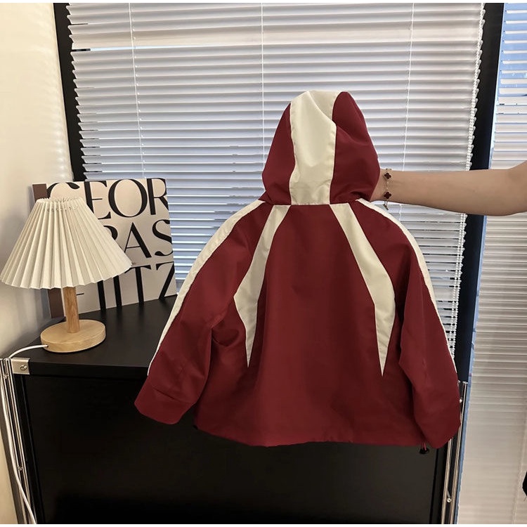 Áo Khoác Có Mũ Trùm Phong Cách Hàn Quốc Thời Trang Mùa Thu Hàng Mới Dành Cho Trẻ Em