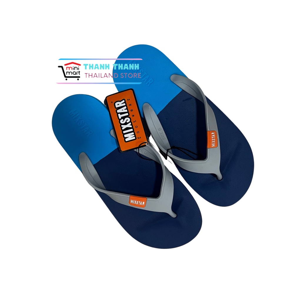 Dép tông nam đi mưa Thái Lan MIXSTAR RU1 , đế 2 màu, xỏ ngón nam siêu nhẹ, siêu bền