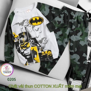 11 đến 22kg Bộ quần áo thun cotton bé trai size đại dài tay quần dài in hình khủng long T142
