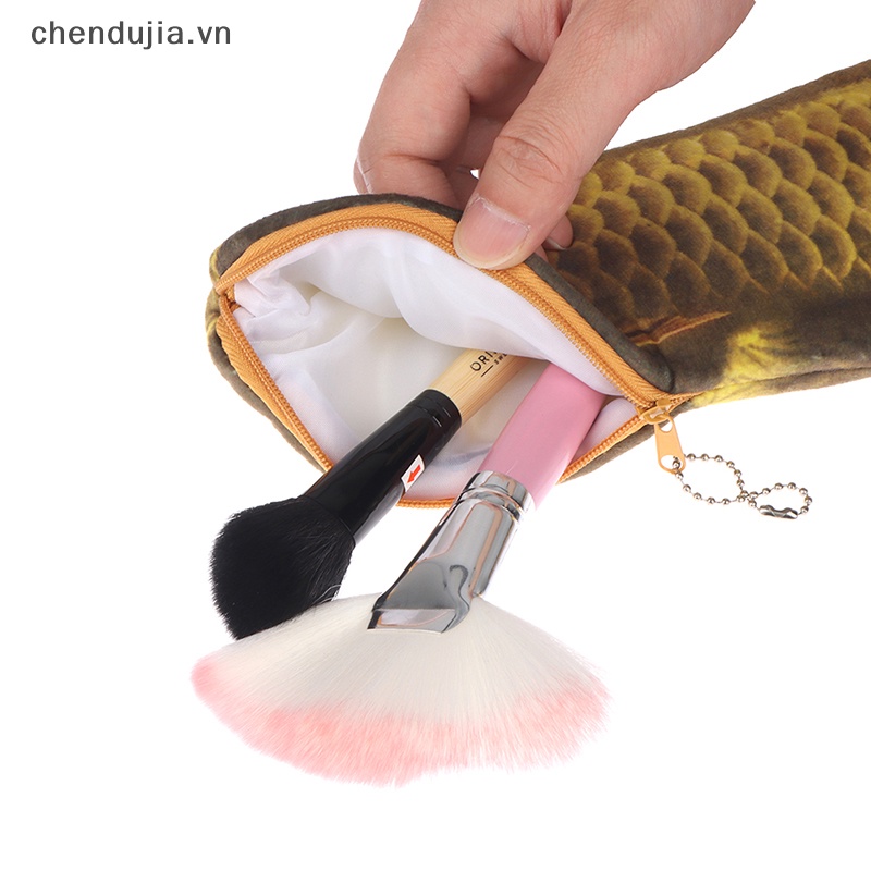 Bộ Sản Phẩm Túi Đựng Bút Chì In Hình Cá Vàng arowana 3d Phong Cách Hàn Quốc