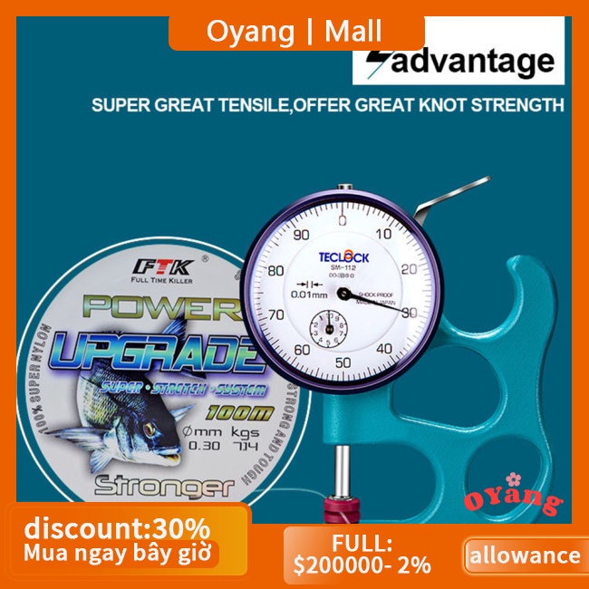 1 Cuộn Dây Câu Cá 100m ftk Siêu Bền Chắc Chống Mài Mòn