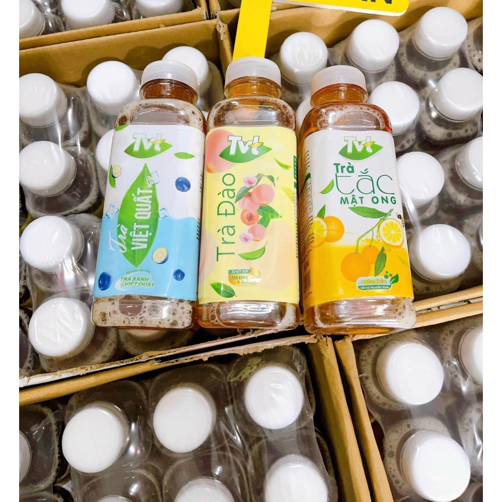 TRÀ TRÁI CÂY TVT 450ML 15k/ chai Xuất xứ: Việt Nam Thương hiệu: TVT    Thành phần: Trà xanh,