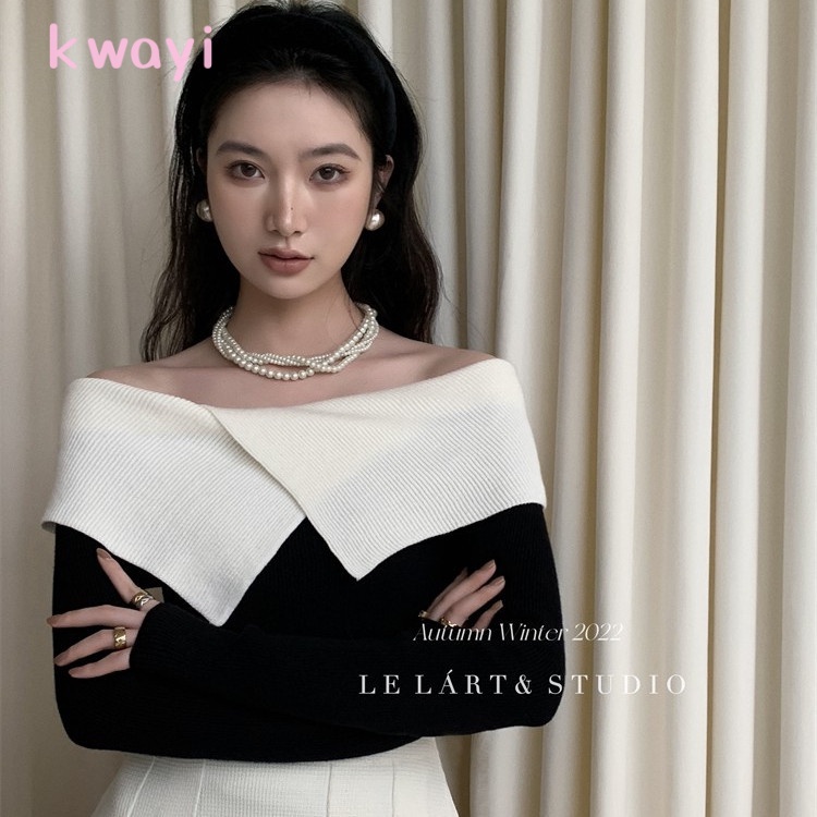 Kwayi Áo Len áo khoác cardigan áo cardigan Thời trang hàn quốc WXF23912E1 37Z230914