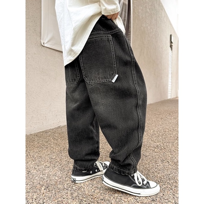 Quần Jean Dài Dáng Rộng Phong Cách Thời Trang Xuân Thu Mới 2023 Cho Bé Trai