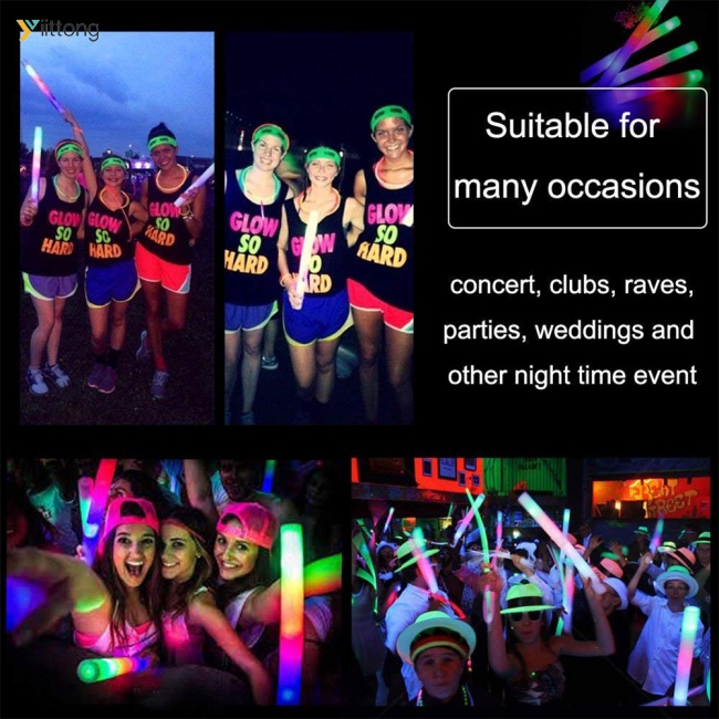 Yt- Que Đèn led Nhiều Màu Sắc Dùng Trang Trí Tiệc Cưới / Sinh Nhật