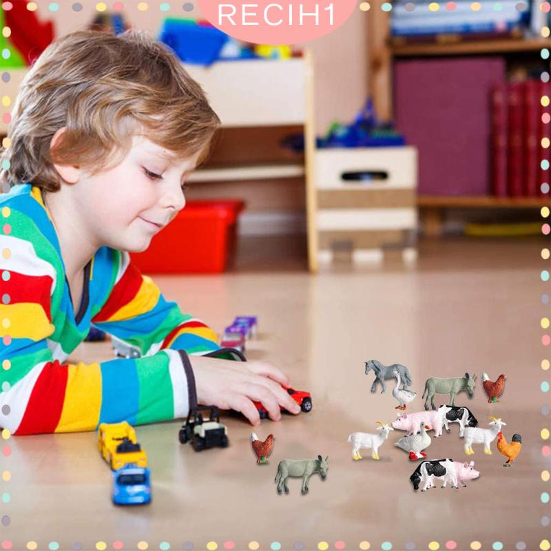 Set 12 Mô Hình Nông Trại Động Vật Cho Bé